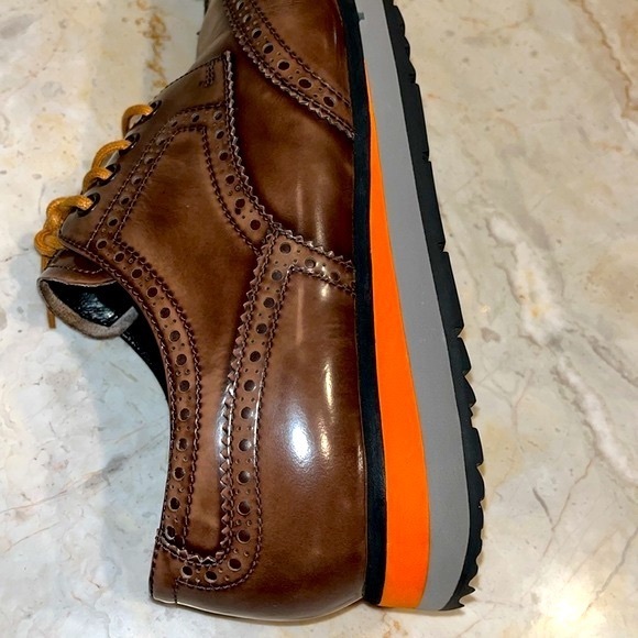 Prada Men’s Leather Wingtip Platform Brogue Sneaker. Excellent Condition. - Picture 5 of 7